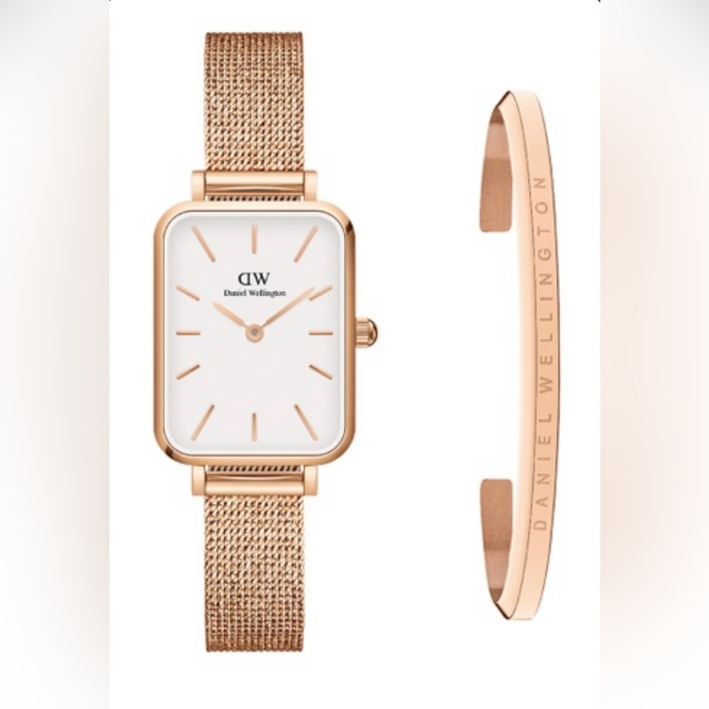Daniel Wellington QUADRO PRESSED MELROSE (20*26MM) + CLASSIC BRACELET (Small)